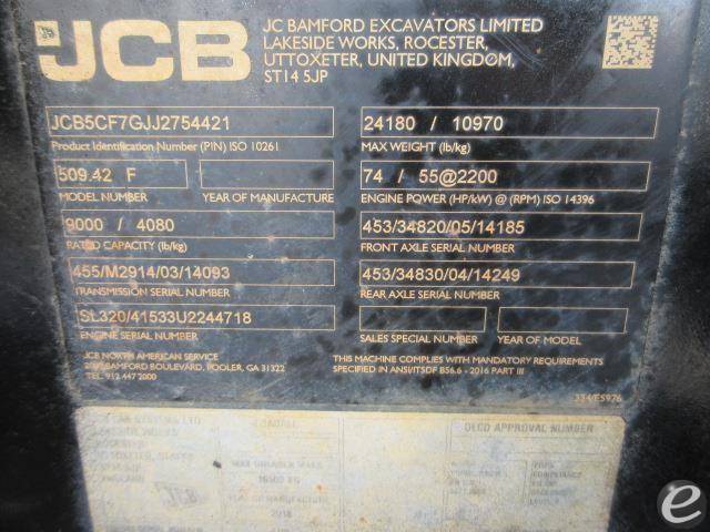 2018 JCB 509-42