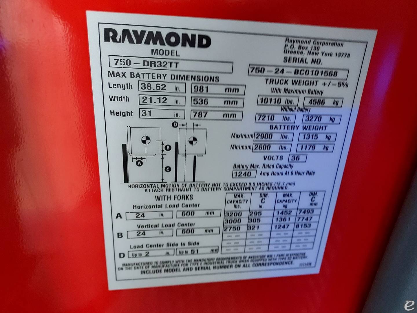 2024 Raymond 750-DR32TT