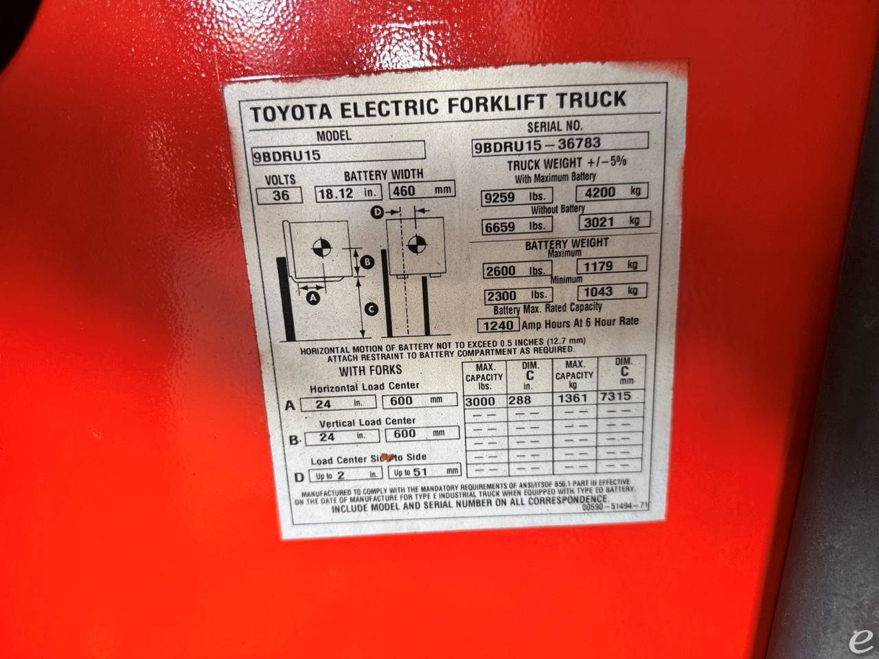 2016 Toyota 9BDRU15