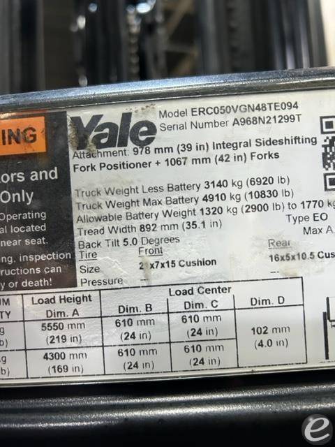 2019 Yale ERC050VG