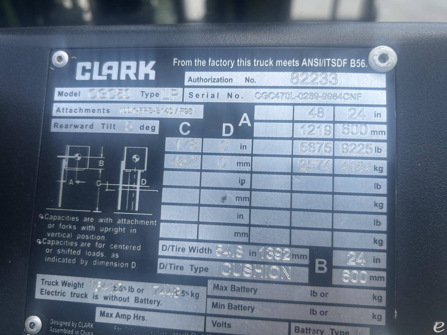 2021 Clark CGC50