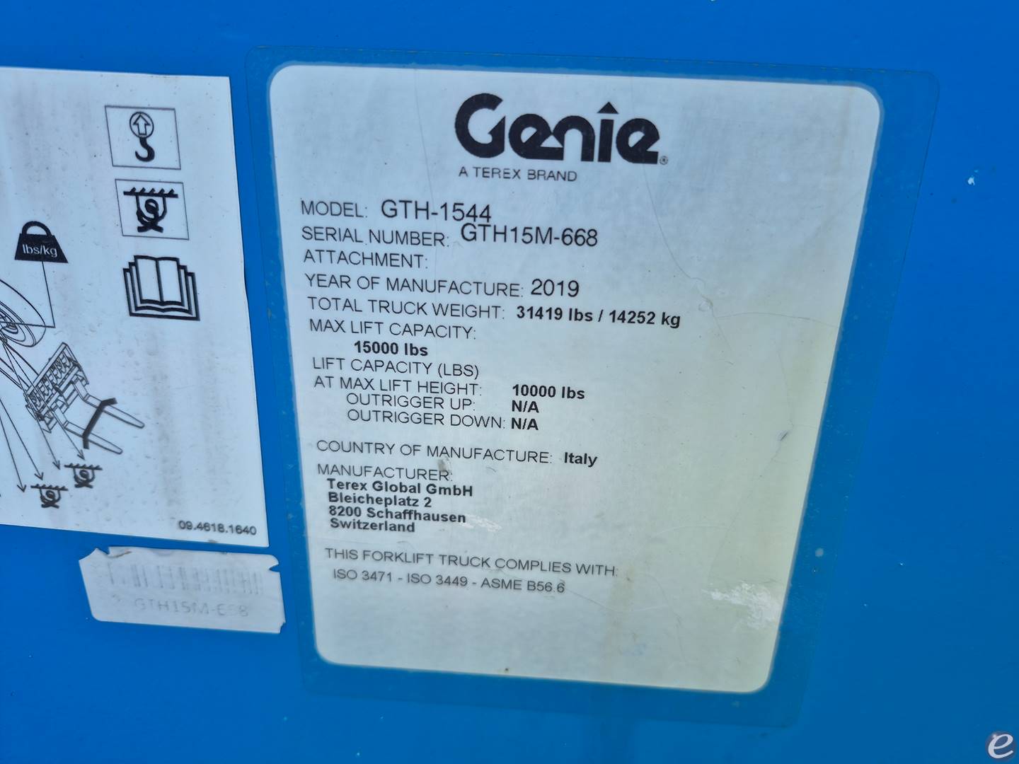 2019 Genie GTH1544