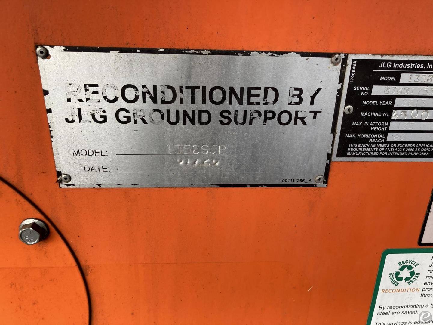 2013 JLG 1350SJP