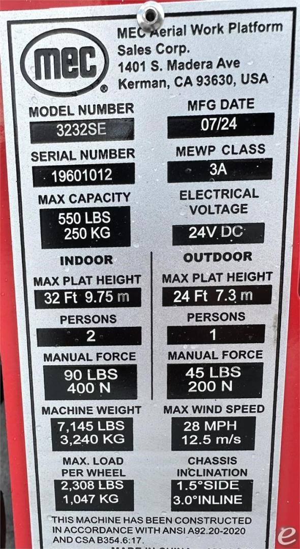 2024 MEC 3232SE