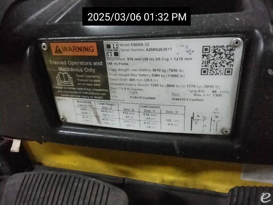 2019 Hyster E60XN