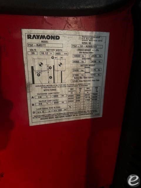 2018 Raymond 752R45TT