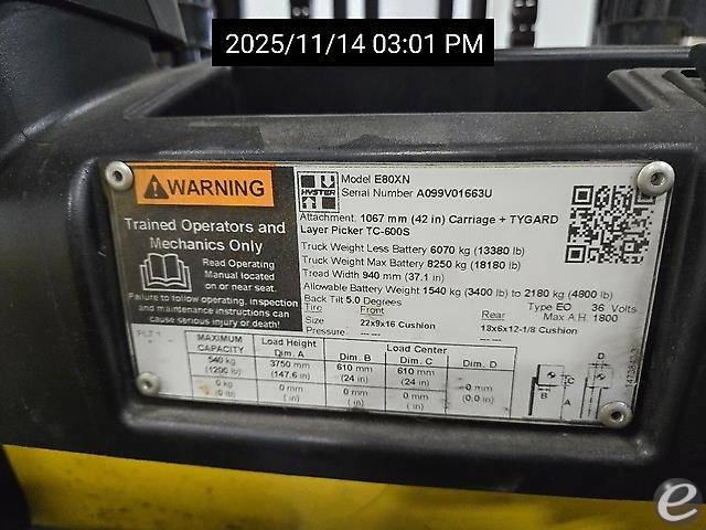 2020 Hyster E80XN