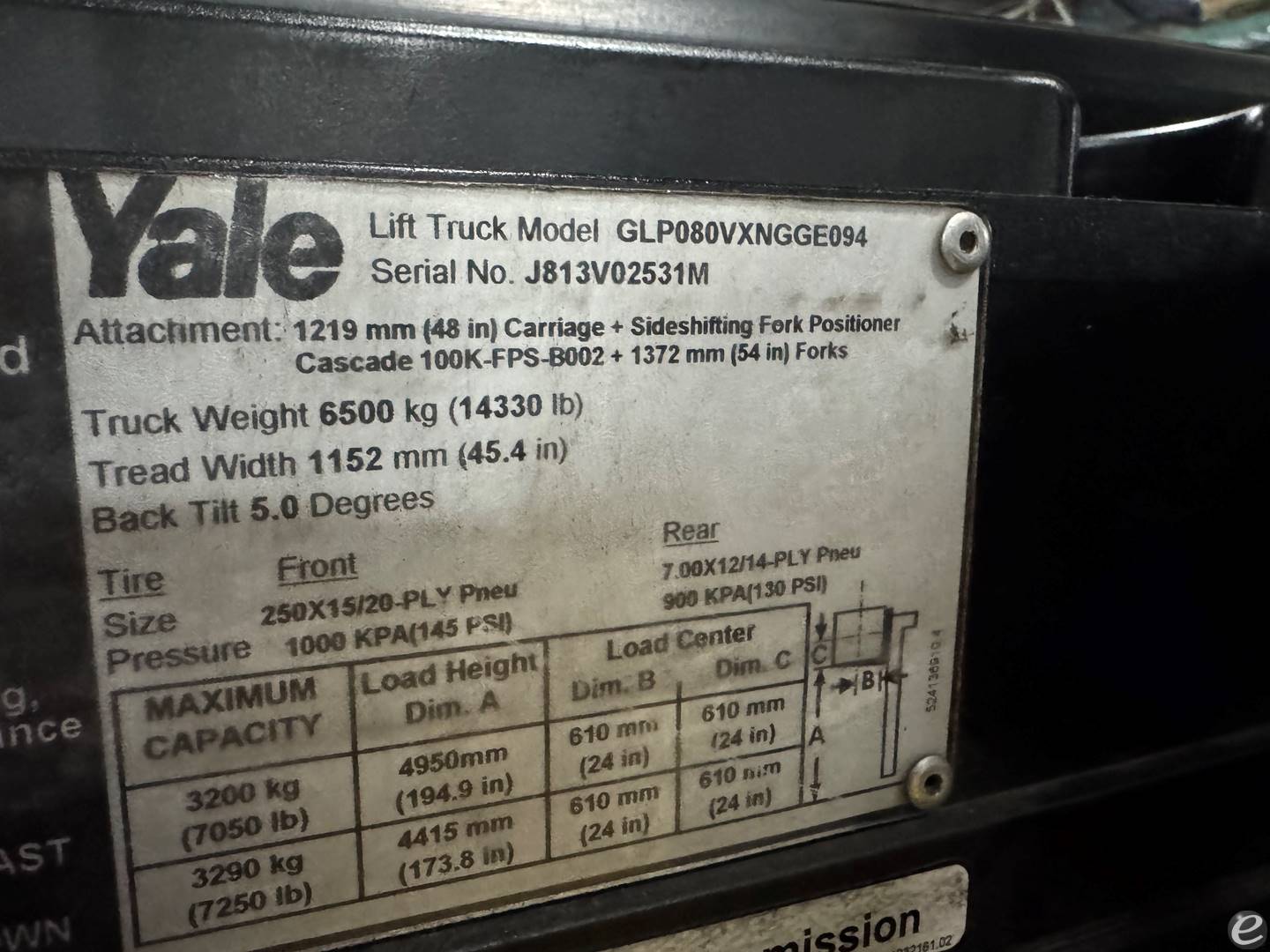 2014 Yale GLP080VX