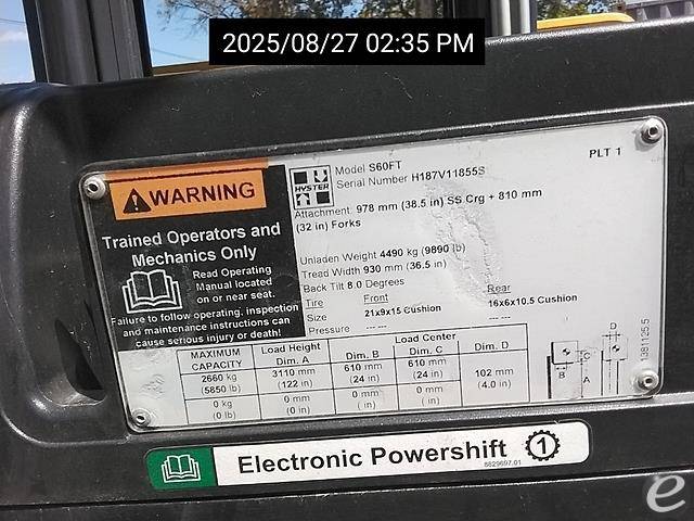 2018 Hyster S60FT