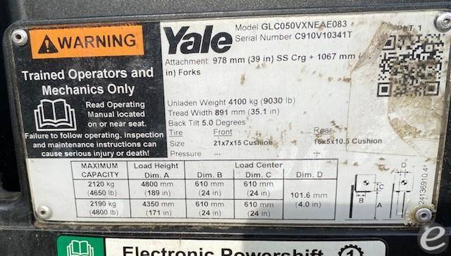 2019 Yale GC050VX LP Gas Forklift - 123Forklift