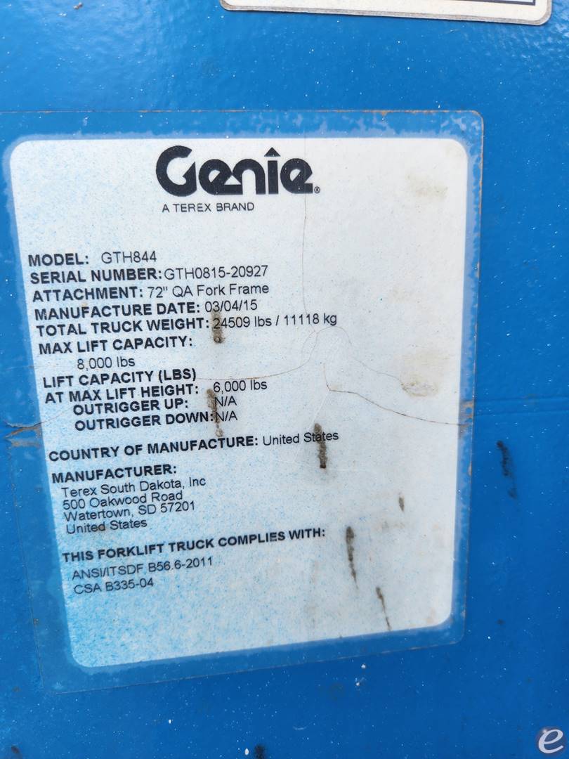 2015 Genie 844