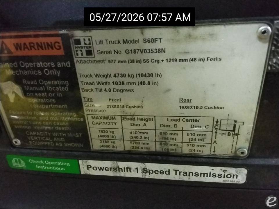 2015 Hyster S60FT