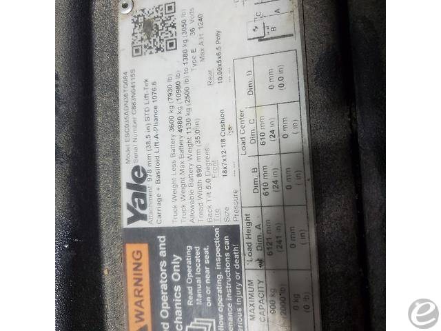 2018 Yale ESC035AD Electric Forklift - 123Forklift