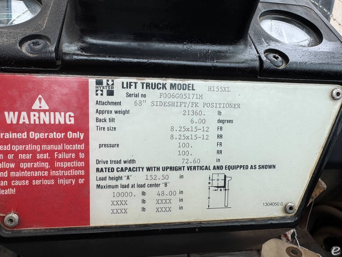 1991 Hyster H155XL