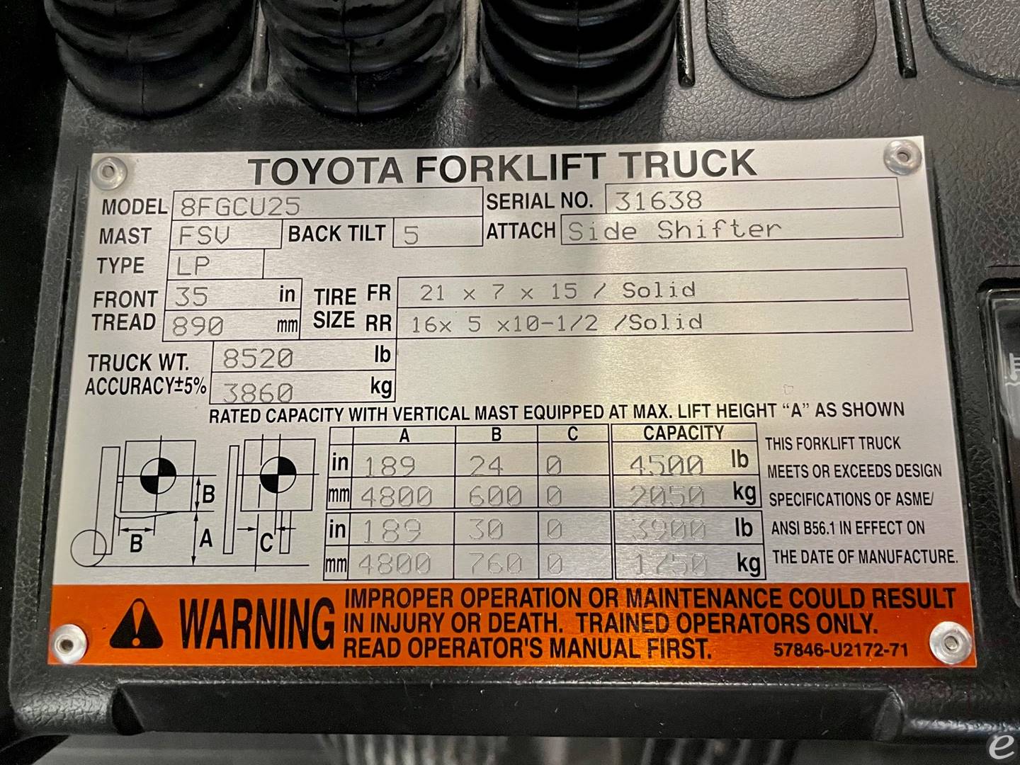 2011 Toyota 8FGCU25 LP Gas Forklift - 123Forklift