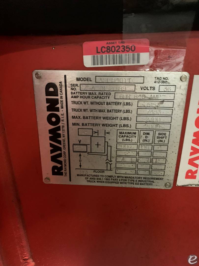  Raymond EASIR40TT Electric Reach Truck - 123Forklift