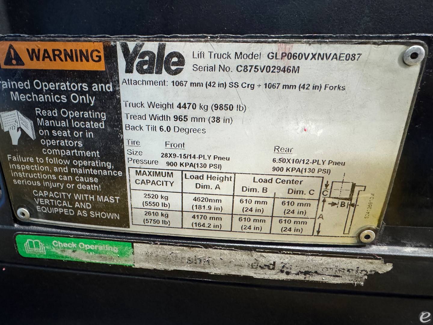 2014 Yale GLP060VX