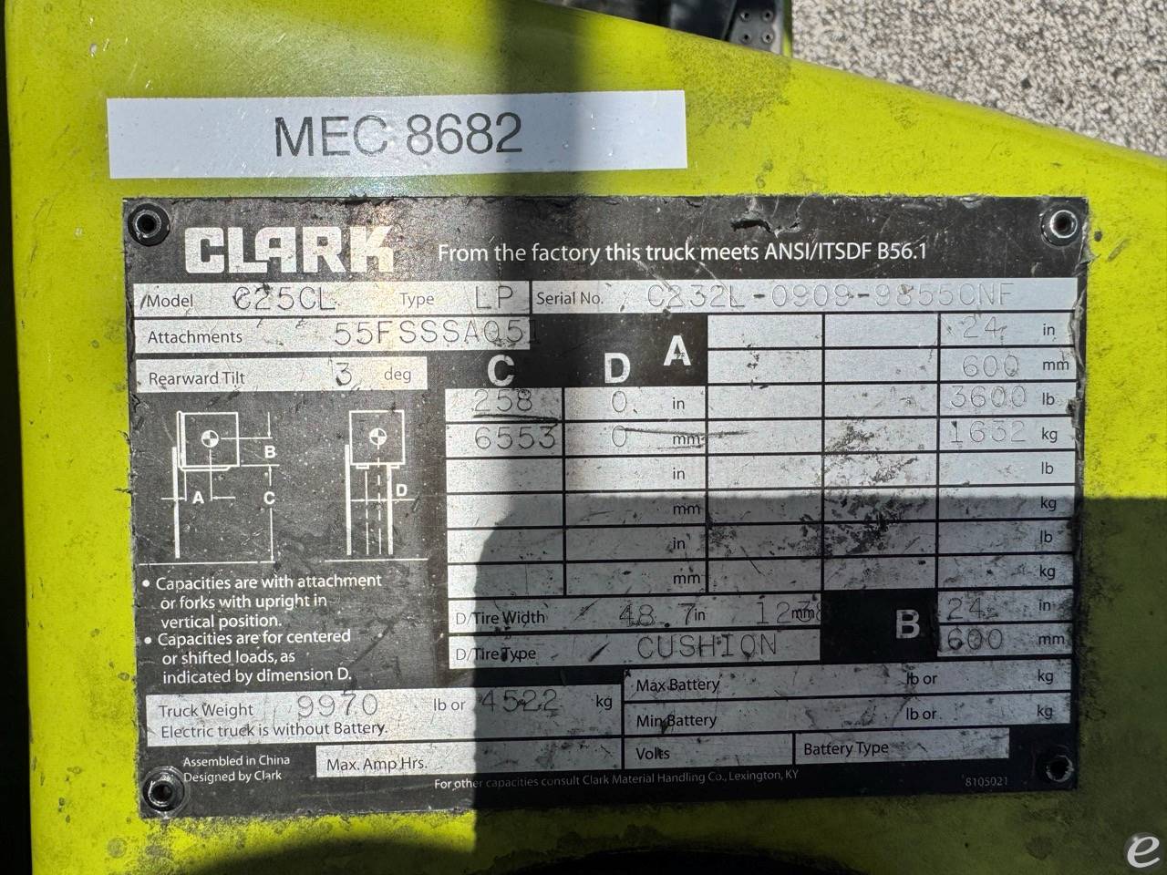 2016 Clark C25CL