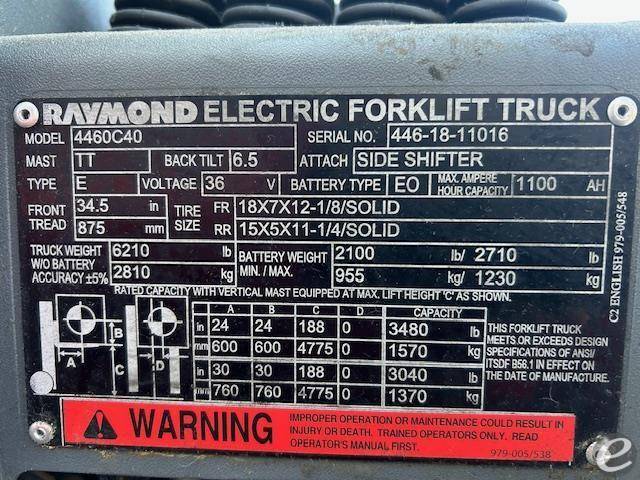 2018 Raymond 4460C40