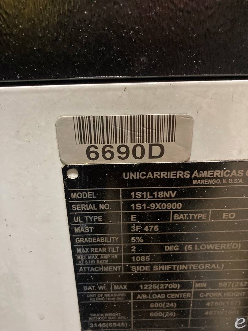 2018 Unicarriers SCX35