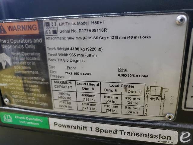 2017 Hyster H50FT LP Gas Forklift - 123Forklift
