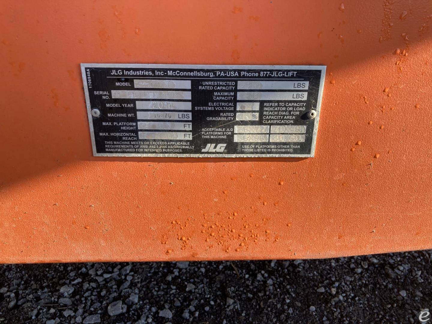 2014 JLG 860SJ