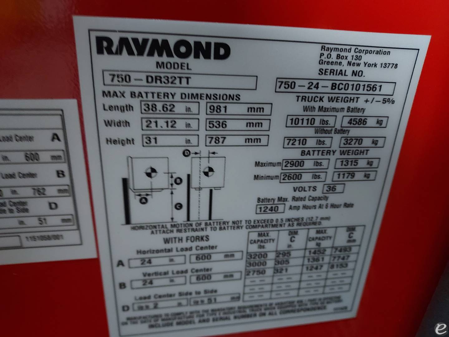 2024 Raymond 750-DR32TT
