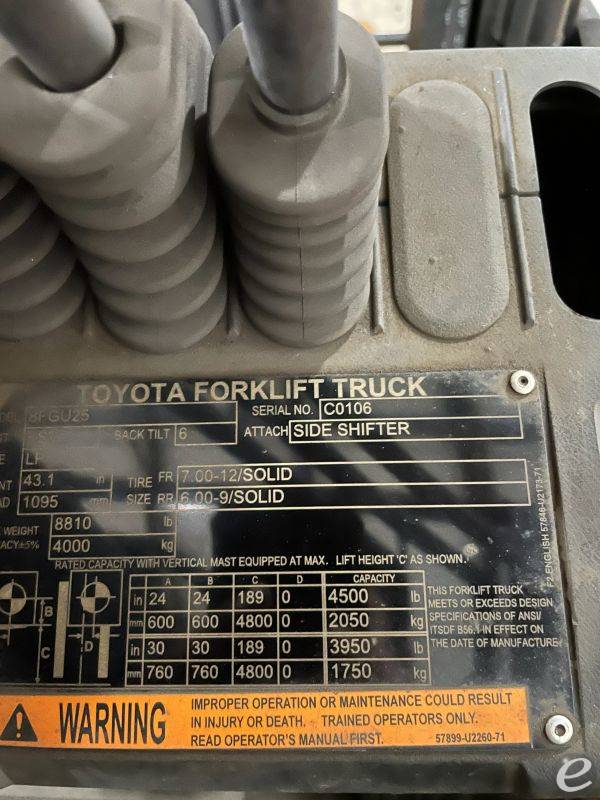 2020 Toyota 8FGU25