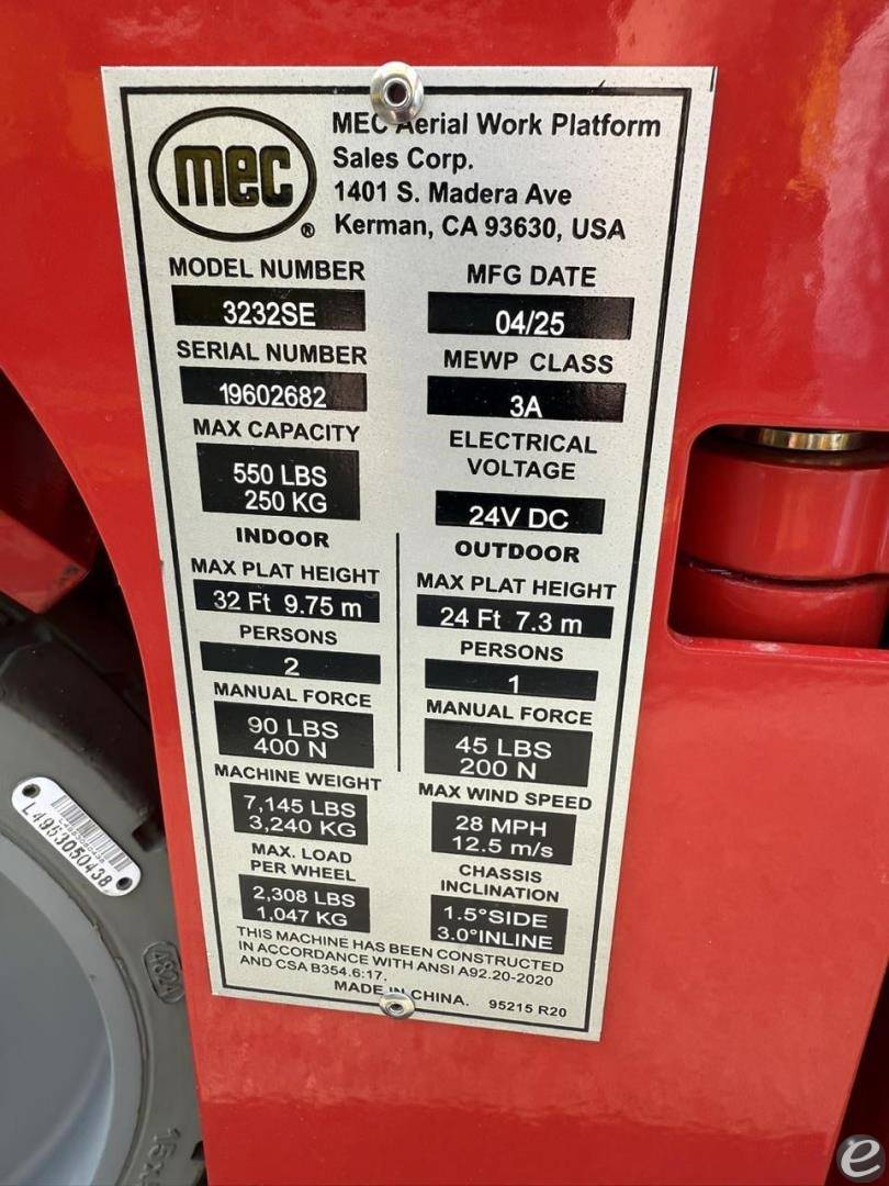 2025 MEC 3232SE AC