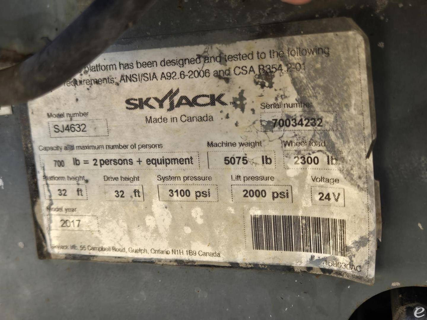 2017 Skyjack SJIII4632