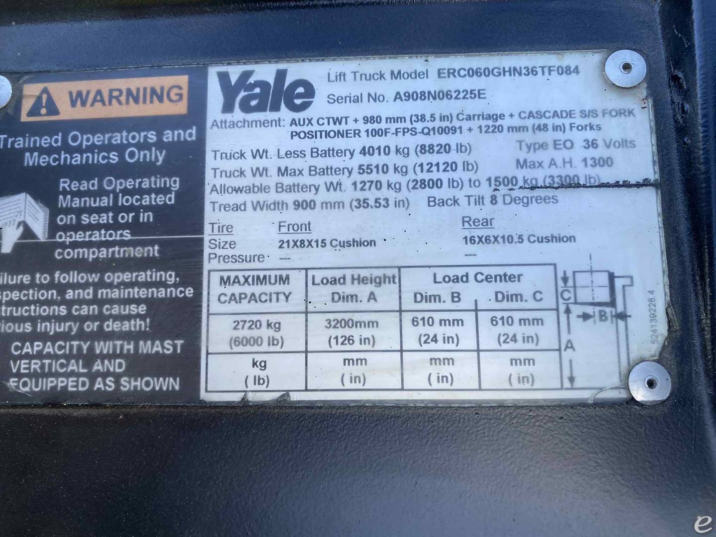 2007 Yale ERC060
