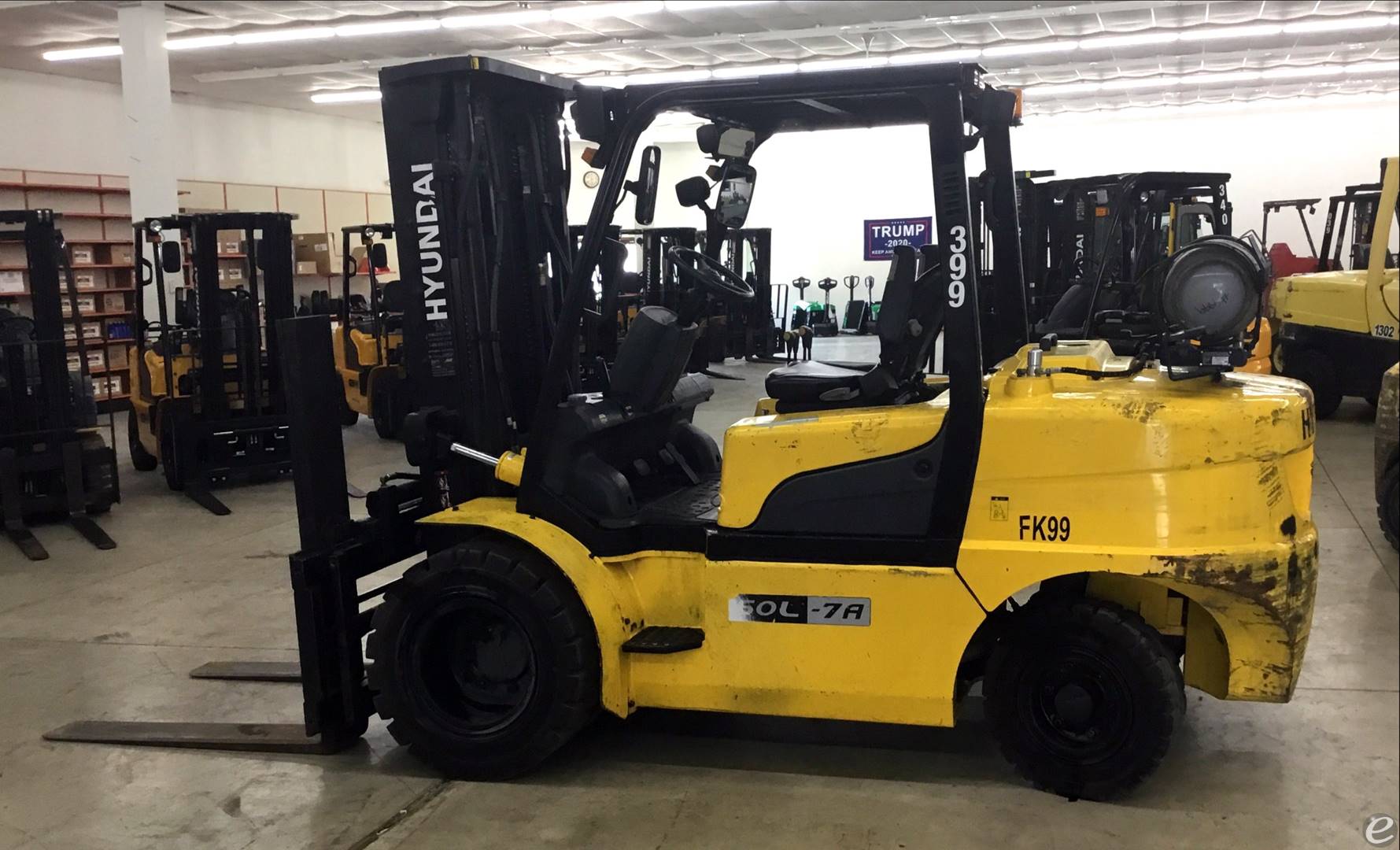 2016 LP Gas Hyundai 50L 7A Pneumatic Tire 4 Wheel Sit Down