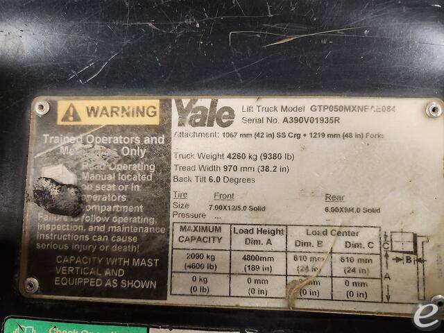 2017 Yale GP050MX Gasoline Forklift - 123Forklift
