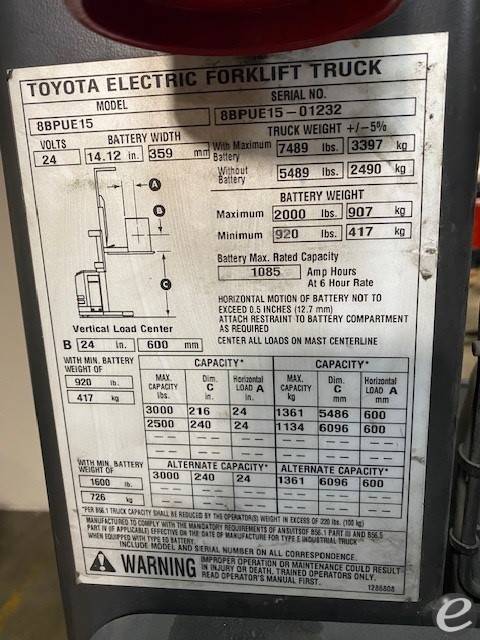 2018 Toyota 8BPUE15240