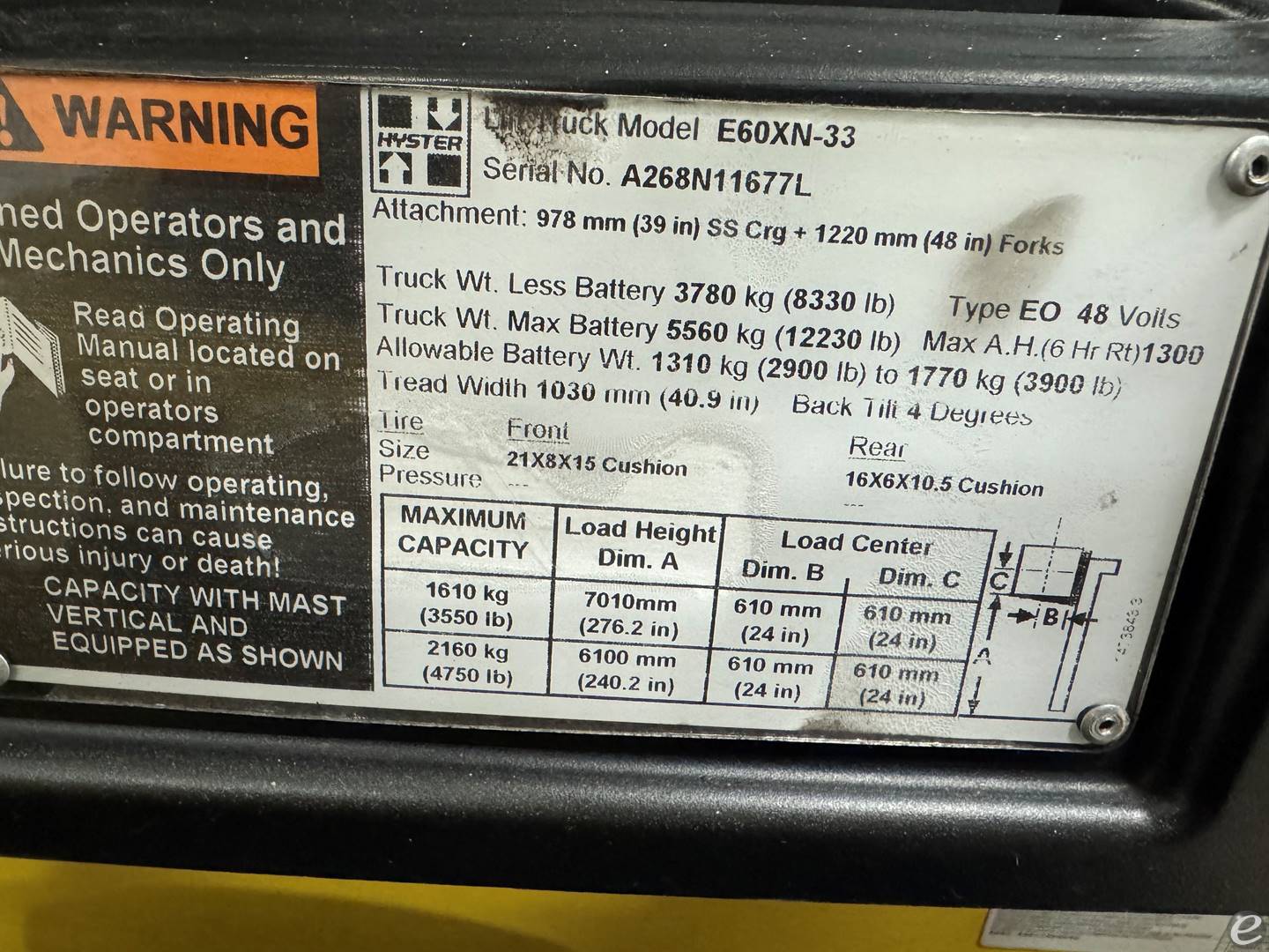2013 Hyster E60XN