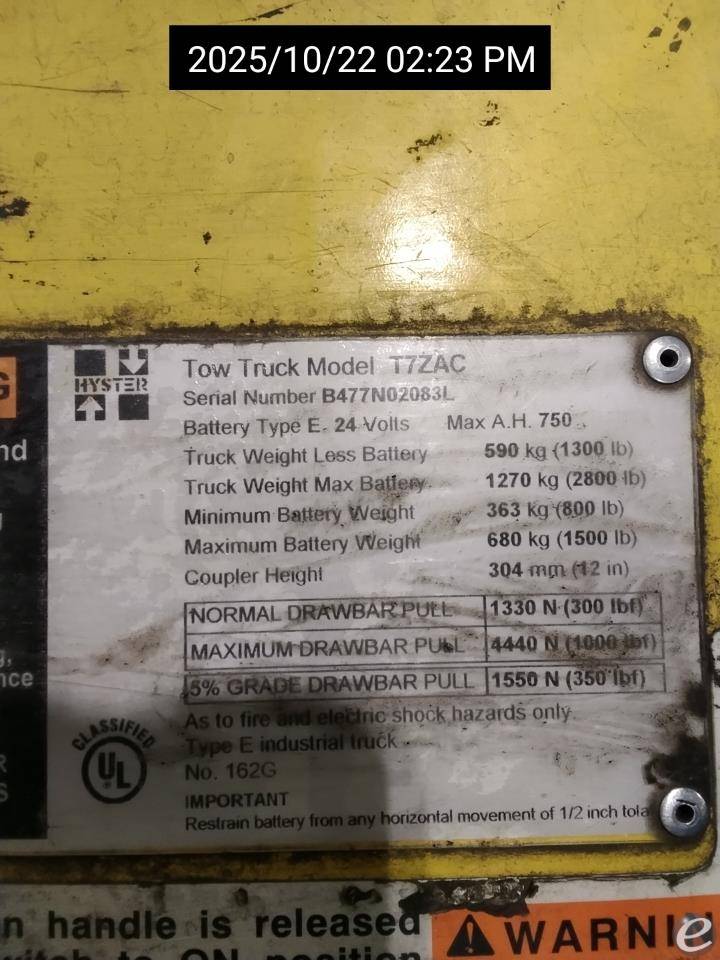 2013 Hyster T7ZAC