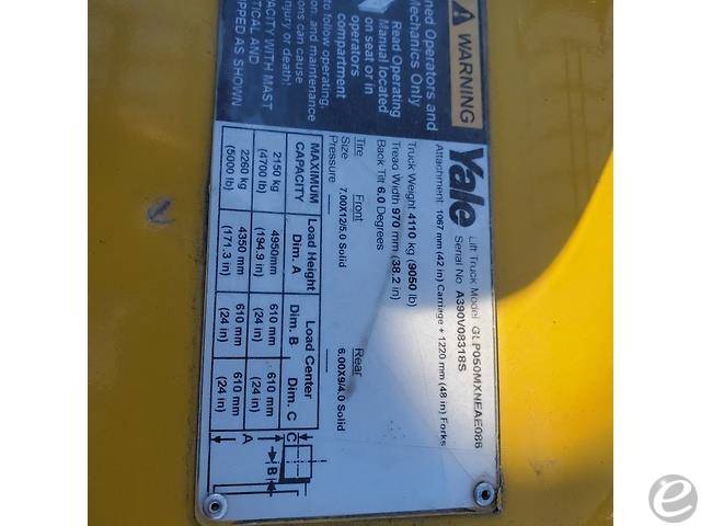2018 Yale GP050MX LP Gas Forklift - 123Forklift