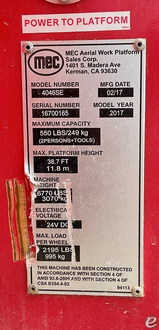 2017 MEC 4046SE