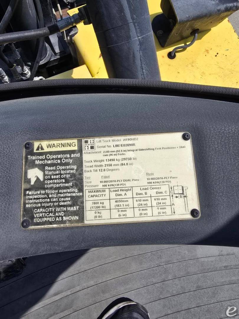 2017 Hyster H190HD2
