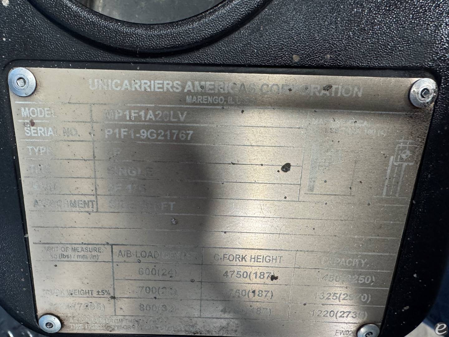 2018 Unicarriers PFS40