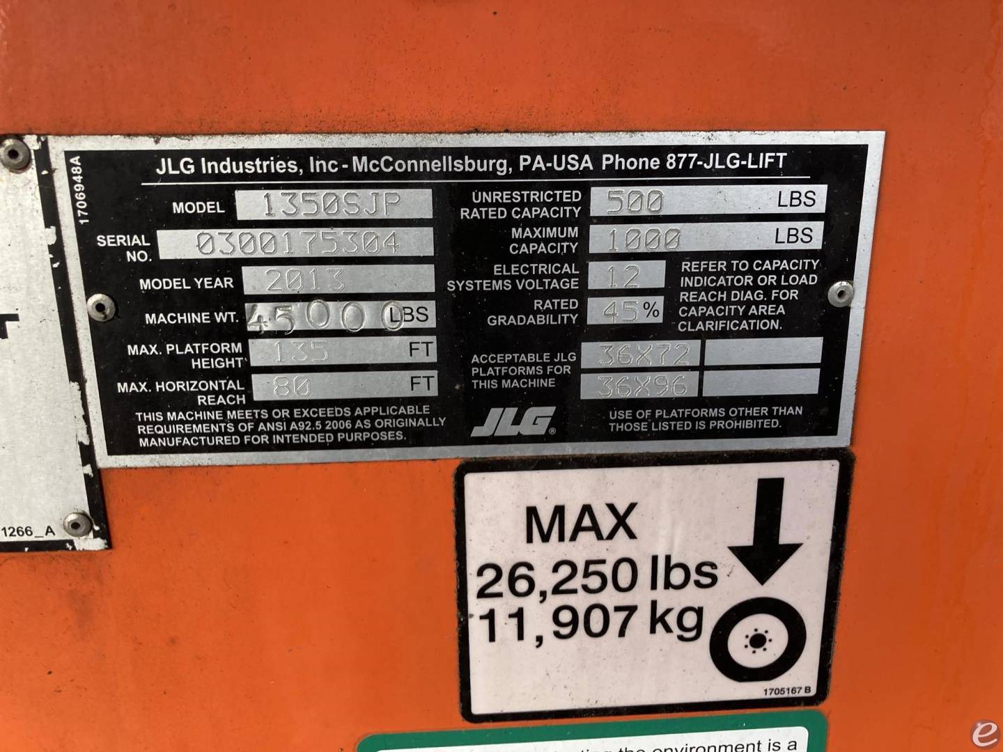 2013 JLG 1350SJP