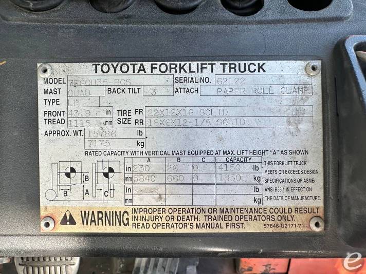 2004 Toyota 7FGCU35