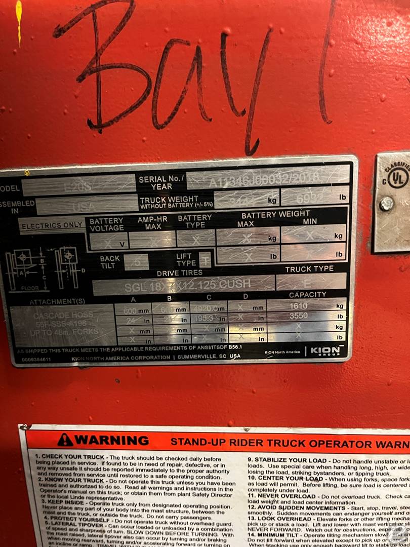 2018 Linde E20S
