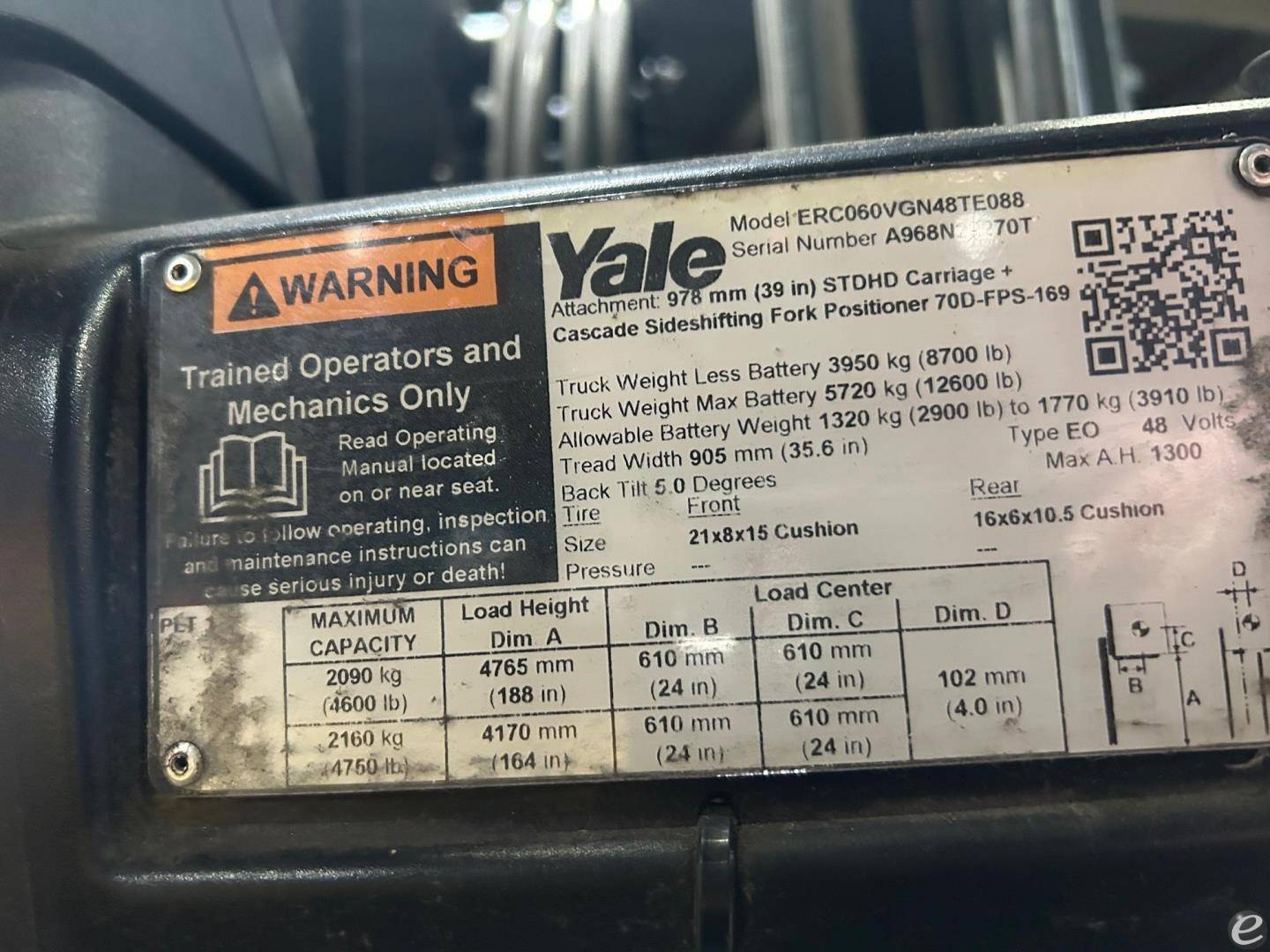 2019 Yale ERC060VG
