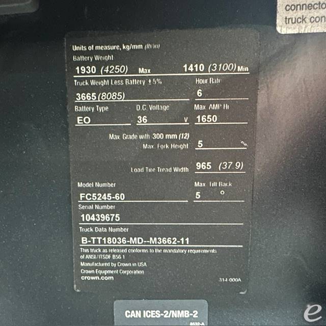 2022 Crown FC5245-60
