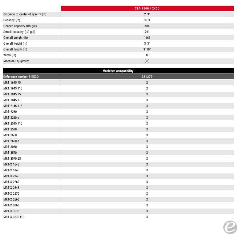 2026 Manitou LIGHT MATERIAL BUCKET (MRT)