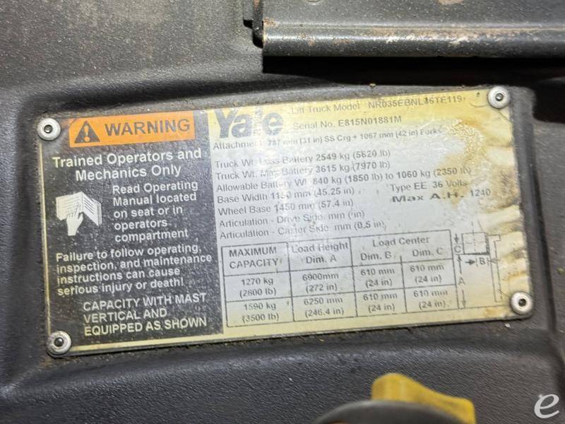 2014 Yale NR035EB