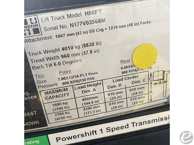 2014 Hyster H50FT LP Gas Forklift - 123Forklift