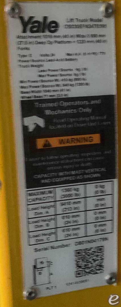 2015 Yale OS030EF