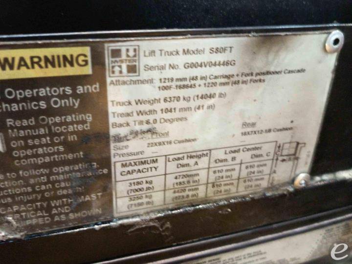 2009 Hyster S80FT